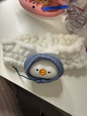 Plush White Headband